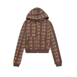 Ashley williams outfit: "i love me" set - heart print zip-up hoodie & casual sweatpants