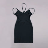 Women Evening Dress Butterfly Slim Mini Bandage Dress