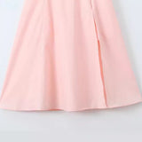 Women Dresses Summer Split Sling Dress Backless Dress (Xds0414)