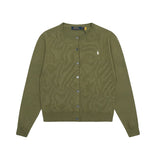 Rl ralph lauren sweet autumn/winter wool cardigan - single-breasted macaron color knit crewneck