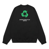 Vetements Hoodie Tie-Dye Retro Crew Neck Sweatshirt Embroidered Letters OS Loose Sweater