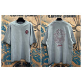 Ch hip-hop t shirts ch short-sleeved sanskrit cross patch embroiderloosecasual american heavy weight