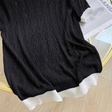 Women Sweater Knitwear Summer Short Sleeve Women's Loose and Simple Hollow out Bottoming Knitwear