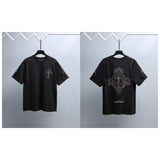 Ch hip-hop t shirts ch correct version best selling american cross patch embroider couple short-sleeved t-shirt high street easiest for match
