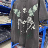 saint m t shirts s.m. evil bat graphic crewneck pullover short sleeve t-shirt