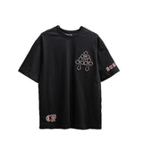 Ch hip-hop t shirts spring and summer ch patch embroider cross craft hardware logocasualeasiest for match