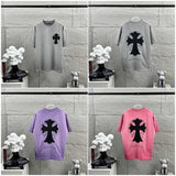 Ch hip-hop t shirts gch short sleeve cross loosecasualpure cotton american heavy weight short sleeve men