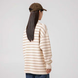 Unisex Sweater Fall Vintage Stripe Pocket Sweater