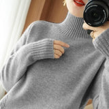 Women Knitted Pullover Turtleneck Sweater Autumn Winter Sweater