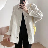 Women Jacket Spring Leisure Washed-out Denim Jacket Coat
