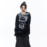 Unisex Jacket Autumn Knitted Painted Loose Sweater