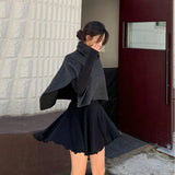 Women Dresses round Neck Dress Long Sleeve Sexy Skirt