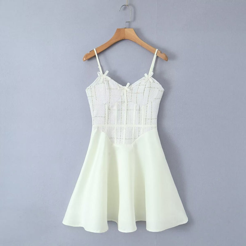 Women Dresses Summer Sling Dress Bow Backless Skirt (Xds0414)