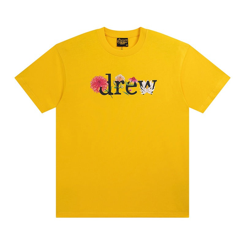 Drew house tshirt r collection d@ew floral & letter graphic crew neck pullover short sleeve wholesale single piece