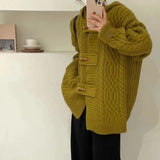 Women Knitted Cardigan Hooded Cable-Knit Sweater Coat Female Autumn and Winter Loose Knitted Cardigan