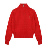 Macaron rl ralph little pony half zipper fall and winterlooseknitting turtlenecktopswool clothescouple casual