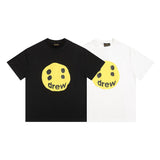 Drew house tshirt r d@ew foamed smiley face graphic crew neck short sleeve tee
