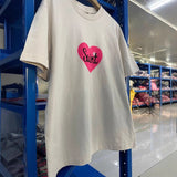 saint m t shirts s.m barbie heart print crew neck pullover short sleeve top