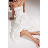 Women Dresses Sexy Slim-Fit Suspender Midi Dress