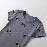 Women Tops Summer Bow Short Sleeve T-shirt