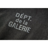 Gallery Dept Hoodie Embroidery Letter Splash Ink Wash Hooded Sweater Cardigan Jacket