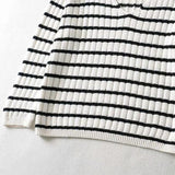 Women Sweater Knitwear Autumn and Winter Striped Sweater Pullover plus Size Loose round Neck Sweater