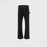 MIJKO Men Vintage Pants MIJKO Women's Trousers Black and White Slim-Fit Elastic Jeans