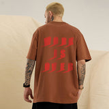 Men T Shirt Vintage Letter Print Short Sleeve Men's and Women's T-shirt