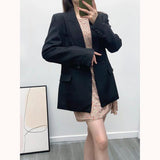 Women Suits Loose Casual Black Blazer