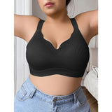Full figure bra women's push-up lace