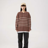 Unisex Sweater Autumn British Style Striped Sweater