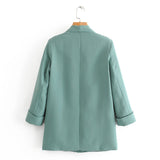 Women's Suits Apricot Blazer Women's Spring and Autumn Casual Suit Top
