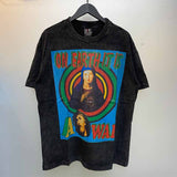 SAINT MICHAEL Vintage T Shirt Direct Spray Washing Water Old Short Sleeve