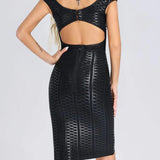 Women's Evening Dress Amazon Hot Sling Bronzing Dress European and American Tight Sexy Bandage Dress Skirt High-End Stretch Fabric (Ady0415)
