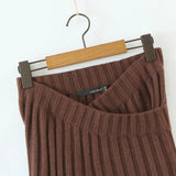 Women Sweater Knitwear Loose Batwing Sleeve Knitwear Sweater Cross Knitted Sheath Skirt Suit