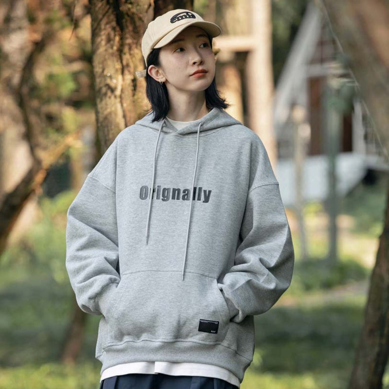 Unisex Shirts Autumn Chest Letter Hooded Sweater