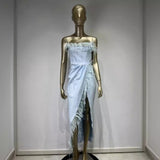 Women Dresses Bandage Dress Sexy off-the-Leg Dress Party Dress Skirt (Ont0408)