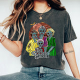 Washed Vintage Cotton Halloween Skull Print Street Vintage T-Shirt