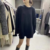 Women Knitwear Fall/Winter Split round-Neck Knitwear Loose Sweater