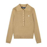 Rl ralph pony polo collar tops couple casualpulloverknittingfall and winter sweater macaron color