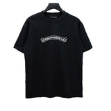 Ch hip-hop t shirts ch croo short-sleeved cross leather embroider t-shirt loosecasualpure cotton american heavy weight