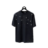 Ch hip-hop t shirts ch gypsophila cross short sleeve loosecasualpure cotton american heavy weight