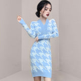Women Maxi Dress Autumn and Winter Knitting Dress Woolen Skirt