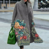Women Trench Coat Autumn Long Sleeve Turn-down Collar Coat