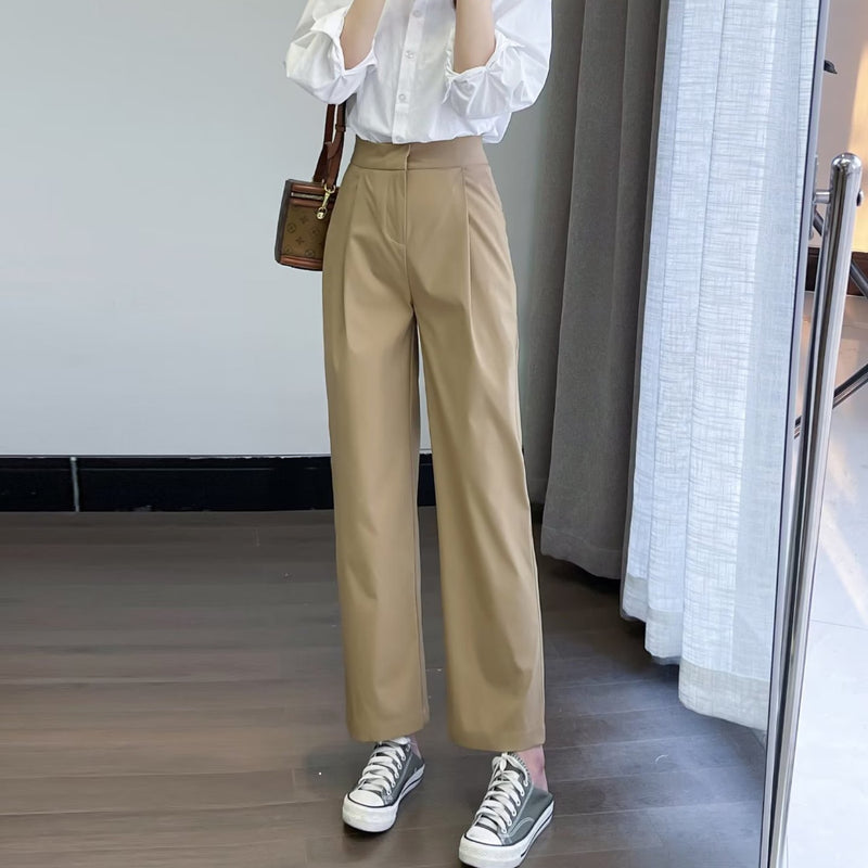 Women Sweatpants Spring and Autumn Straight-Leg Pants Casual Wide-Leg Pants