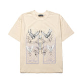 Hip-hop t shirts american high street hip hop street fire phoenix window printing short-sleeved t-shirt casualtrendytee