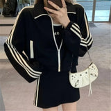 Women Jacket Black Baseball Uniform for Women Baggy Coat