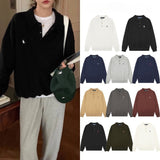 Rl ralph lauren pony polo collar top - couple's casual loose knit wool sweater - warm women's autumn/winter button-down