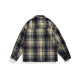 Unisex Jacket Retro Plaid Shirt Men and Women Loose Jacket