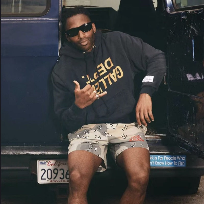 Gallery Dept Hoodie Inverted Alphabet Slogan Printed Hooded Sweater